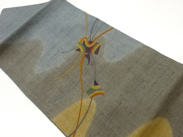 JAPANESE NAGOYA OBI / TSUMUGI / SAGARA KNOTS / ABSTRACT